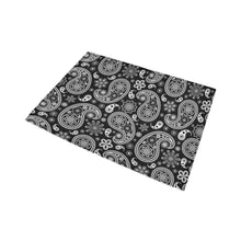 Load image into Gallery viewer, Black and White Paisley Area Rug
