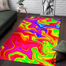 Load image into Gallery viewer, Abstract Colorful Liquid Trippy Print Area Rug

