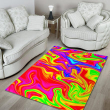 Load image into Gallery viewer, Abstract Colorful Liquid Trippy Print Area Rug
