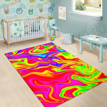 Load image into Gallery viewer, Abstract Colorful Liquid Trippy Print Area Rug
