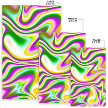 Load image into Gallery viewer, Abstract Holographic Liquid Trippy Print Area Rug
