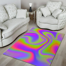 Load image into Gallery viewer, Abstract Holographic Trippy Print Area Rug

