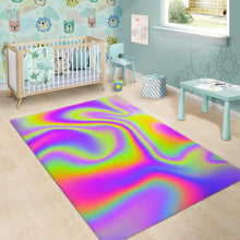 Load image into Gallery viewer, Abstract Holographic Trippy Print Area Rug
