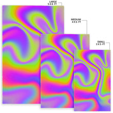 Load image into Gallery viewer, Abstract Holographic Trippy Print Area Rug

