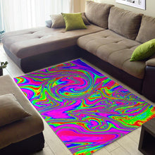 Load image into Gallery viewer, Abstract Psychedelic Liquid Trippy Print Area Rug
