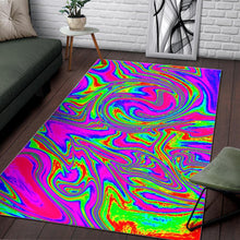 Load image into Gallery viewer, Abstract Psychedelic Liquid Trippy Print Area Rug
