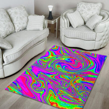 Load image into Gallery viewer, Abstract Psychedelic Liquid Trippy Print Area Rug
