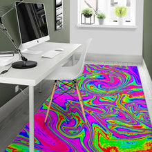 Load image into Gallery viewer, Abstract Psychedelic Liquid Trippy Print Area Rug
