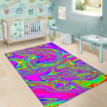 Load image into Gallery viewer, Abstract Psychedelic Liquid Trippy Print Area Rug
