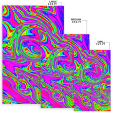 Load image into Gallery viewer, Abstract Psychedelic Liquid Trippy Print Area Rug
