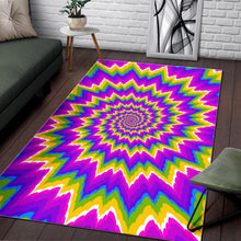 Load image into Gallery viewer, Abstract Spiral Moving Optical Illusion Area Rug
