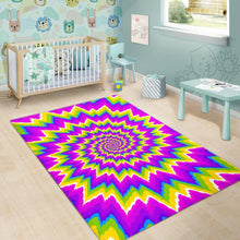 Load image into Gallery viewer, Abstract Spiral Moving Optical Illusion Area Rug
