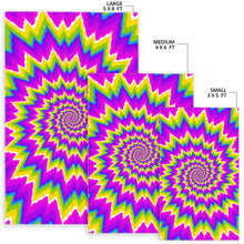 Load image into Gallery viewer, Abstract Spiral Moving Optical Illusion Area Rug
