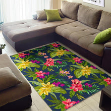 Load image into Gallery viewer, Aloha Hawaiian Flowers Pattern Print Area Rug

