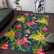 Load image into Gallery viewer, Aloha Hawaiian Flowers Pattern Print Area Rug
