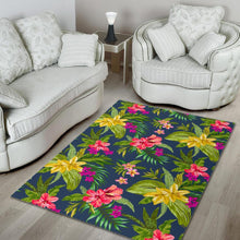 Load image into Gallery viewer, Aloha Hawaiian Flowers Pattern Print Area Rug
