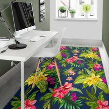 Load image into Gallery viewer, Aloha Hawaiian Flowers Pattern Print Area Rug
