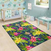 Load image into Gallery viewer, Aloha Hawaiian Flowers Pattern Print Area Rug

