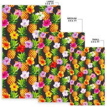Load image into Gallery viewer, Aloha Hibiscus Pineapple Pattern Print Area Rug
