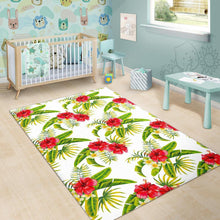 Load image into Gallery viewer, Aloha Hibiscus Tropical Pattern Print Area Rug
