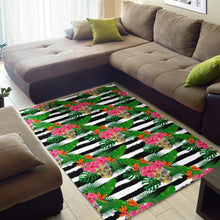 Load image into Gallery viewer, Aloha Skull Striped Pattern Print Area Rug
