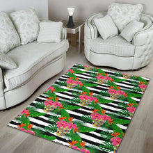 Load image into Gallery viewer, Aloha Skull Striped Pattern Print Area Rug
