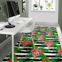 Load image into Gallery viewer, Aloha Skull Striped Pattern Print Area Rug
