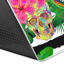 Load image into Gallery viewer, Aloha Skull Striped Pattern Print Area Rug
