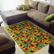 Load image into Gallery viewer, Autumn Sunflower Pattern Print Area Rug
