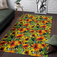 Load image into Gallery viewer, Autumn Sunflower Pattern Print Area Rug
