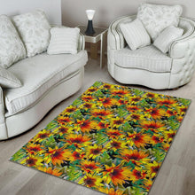 Load image into Gallery viewer, Autumn Sunflower Pattern Print Area Rug
