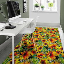 Load image into Gallery viewer, Autumn Sunflower Pattern Print Area Rug
