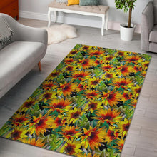 Load image into Gallery viewer, Autumn Sunflower Pattern Print Area Rug
