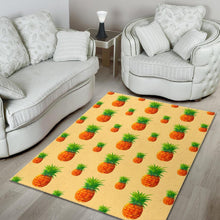 Load image into Gallery viewer, Beige Watercolor Pineapple Pattern Print Area Rug
