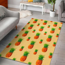 Load image into Gallery viewer, Beige Watercolor Pineapple Pattern Print Area Rug
