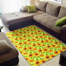 Load image into Gallery viewer, Beige Watercolor Sunflower Pattern Print Area Rug

