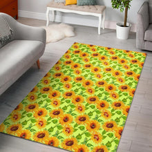 Load image into Gallery viewer, Beige Watercolor Sunflower Pattern Print Area Rug
