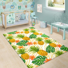 Load image into Gallery viewer, Beige Zebra Pineapple Pattern Print Area Rug
