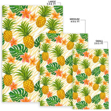 Load image into Gallery viewer, Beige Zebra Pineapple Pattern Print Area Rug

