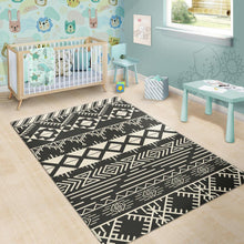 Load image into Gallery viewer, Black And Beige Aztec Pattern Print Area Rug
