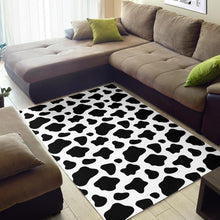 Load image into Gallery viewer, Black And White Cow Print Area Rug
