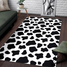 Load image into Gallery viewer, Black And White Cow Print Area Rug
