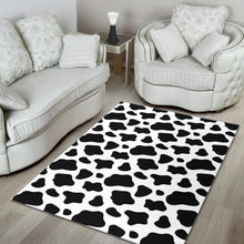 Load image into Gallery viewer, Black And White Cow Print Area Rug
