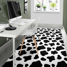 Load image into Gallery viewer, Black And White Cow Print Area Rug
