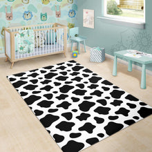 Load image into Gallery viewer, Black And White Cow Print Area Rug
