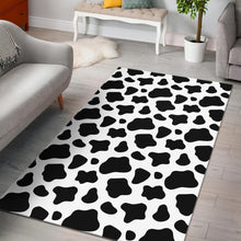 Load image into Gallery viewer, Black And White Cow Print Area Rug
