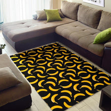 Load image into Gallery viewer, Black Banana Pattern Print Area Rug

