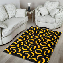 Load image into Gallery viewer, Black Banana Pattern Print Area Rug
