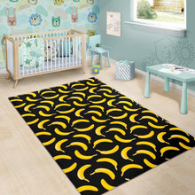 Load image into Gallery viewer, Black Banana Pattern Print Area Rug
