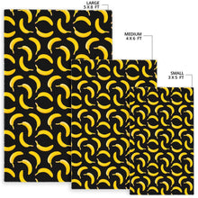 Load image into Gallery viewer, Black Banana Pattern Print Area Rug
